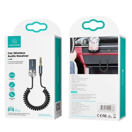 USAMS Audio Adapter Bluetooth 5.0 USB-AUX gray/tarnish SJ464JSQ01 (US-SJ464)