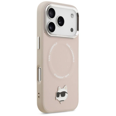 Karl Lagerfeld Choupette Pin MagSafe Case für iPhone 17 Pro - Pink