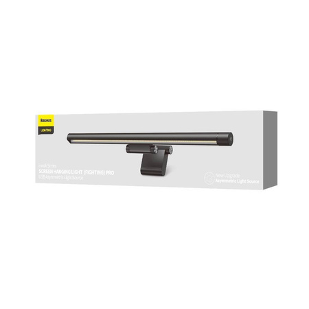 Lampa na monitor Baseus I-Wok Pro, z klipsem i ściemniaczem (czarna)