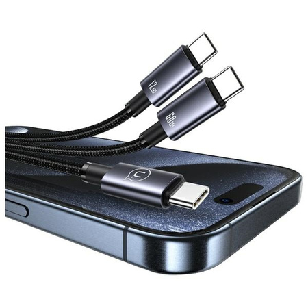 USAMS Kabel 2w1 2xUSB-C 72W 1,2m         Aluminum Alloy Data Cable Sufeng Series SJ740USB101 (US-SJ740)