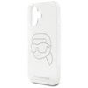 Original Handyhülle IPHONE 16 Karl Lagerfeld Hardcase IML Rhinestones Karl Head transparent
