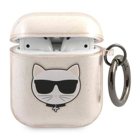 Karl Lagerfeld KLA2UCHGD AirPods cover złoty/gold Glitter Choupette
