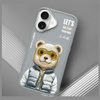 Nimmy etui iPhone 16 6.1" szary/gray      Cool&Cute 2.0 Bear