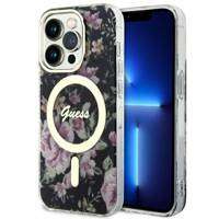 Guess GUHMP14LHCFWSK iPhone 14 Pro 6.1" czarny/black hardcase Flower MagSafe