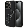 Etui Karl Lagerfeld 3D Rubber Signature na iPhone 15 Pro Max - czarne