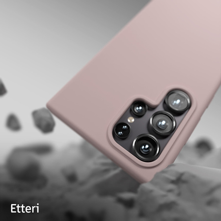 Nakładka Etteri Silicone Case do Samsung Galaxy S25 Ultra jasnoróżowa