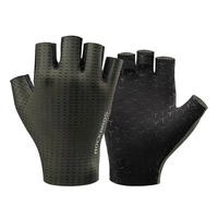 Rockbros Breathable Short Finger Cycling Gloves, Size: L - Green