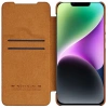 Nillkin Qin Leder Pro Hülle iPhone 14 Plus Kamera Cover Holster Cover Flip Case Braun