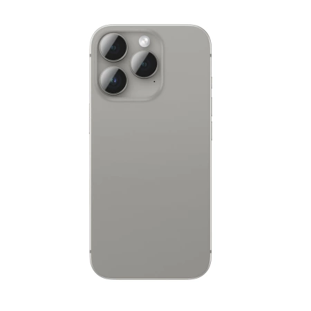 AmazingThing AR Aluminum 3 Lens Glass with Camera Lens Frame for iPhone 16 Pro / 16 Pro Max - Gray