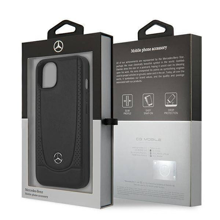 Mercedes MEHCP15MARMBK iPhone 15 Plus 6.7&quot; black/black hardcase Leather Urban
