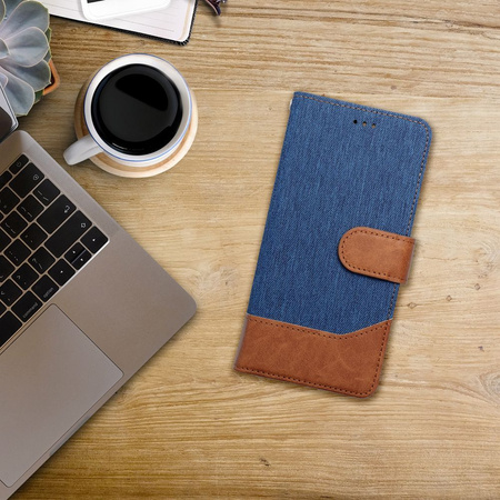 Kabura JEANS Book do IPHONE 16 Pro niebieski