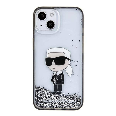 Karl Lagerfeld nakładka do iPhone 15 6,1" KLHCP15SLKKNSK transparentna hardcase Liquid Glitter Ikonik