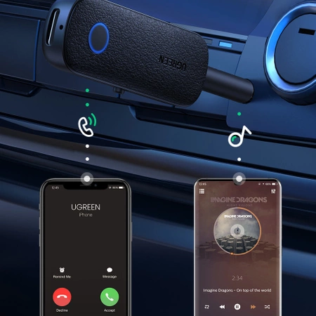 Ugreen Empfänger Bluetooth-Sender Miniklinke 3,5 mm schwarz (CM403)
