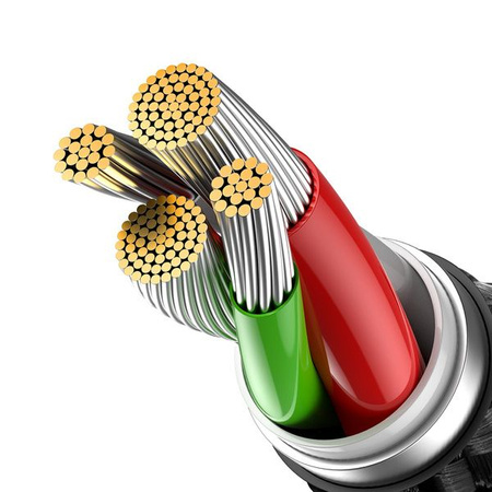 BASEUS kabel USB A do Apple Lightning 8-pin 2,4A Glimmer Series CADH000201 1m czarny