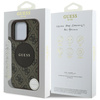 Oryginalne Etui IPHONE 16 PRO Guess 4G Circle Classic Logo MagSafe brązowe