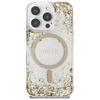 GUESS futerał do IPHONE 16 Pro Max kompatybilny z MagSafe GUHMP16XRGRGED (Resin Bottom Glitter) złoty