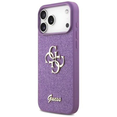 Etui Guess Fixed Glitter Big 4G na iPhone 17 Pro Max - fioletowe