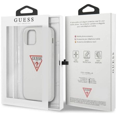 Guess Triangle Logo - Etui iPhone 12 / iPhone 12 Pro (biały)