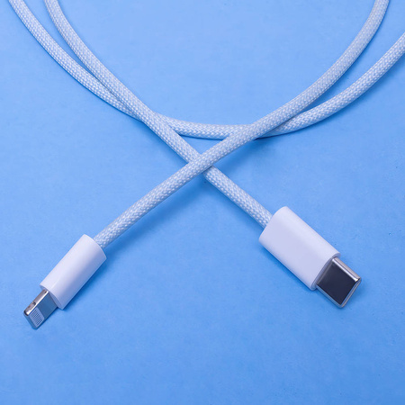 Maxlife kabel MXUC-06 USB-C - Lightning 1,0 m 20W niebieski nylonowy