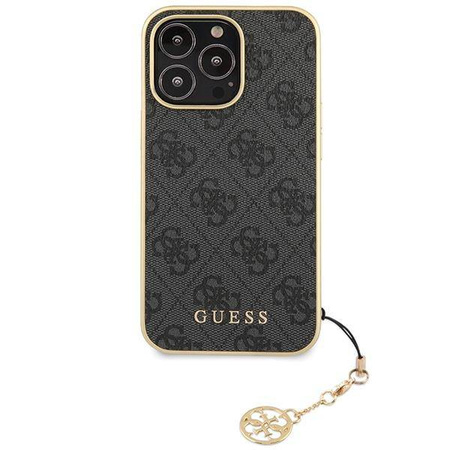 Guess GUHCP14XGF4GGR iPhone 14 Pro Max 6,7&quot; grau/graues Hardcase 4G Charms Collection