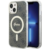 Guess IML 4G MagSafe Hülle für iPhone 15 - Braun