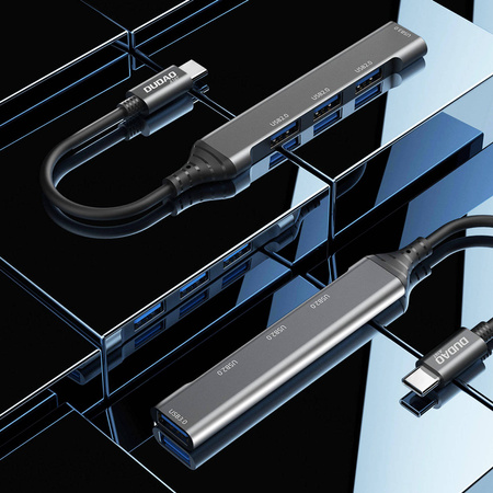 Dudao HUB 4in1 USB-C - 4x USB-A (3 x USB2.0 / USB3.0) 6,3cm schwarz (A16T)