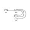 Baseus StarSpeed 1-for-3 Fast Charging Data Cable USB to M+L+C 3.5A 1.2m Blue