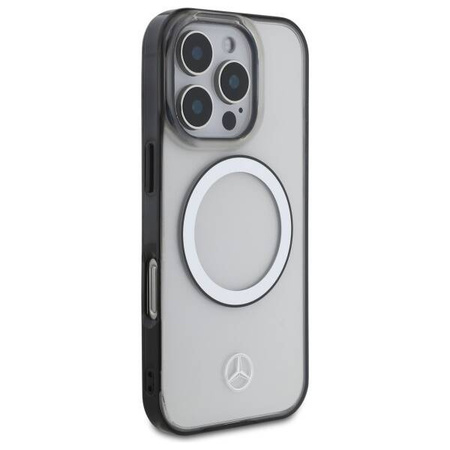 Oryginalne Etui IPHONE 16 PRO MAX Mercedes Hardcase Printed Logo MagSafe (MEHMP16X23HUOKC) transparentne