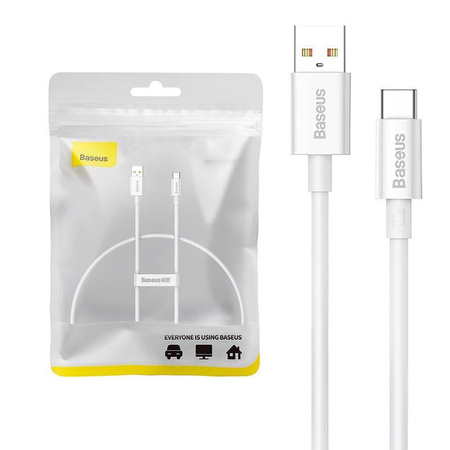 BASEUS kabel USB A do Typ C PD 100W 0,25m biały P10320102214-00