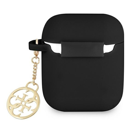 Guess  GUA2LSC4EK AirPods 1/2 cover czarny/black Silicone Charm Collection