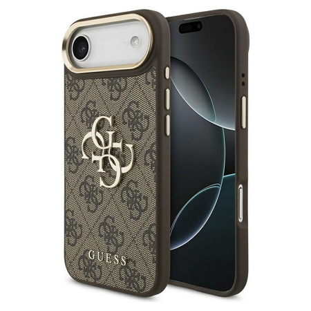 GUESS futerał do IPHONE 17 Air GUHCP17M4GMGCBR (PU W/ Big 4G Classic Logo) złoto brązowy