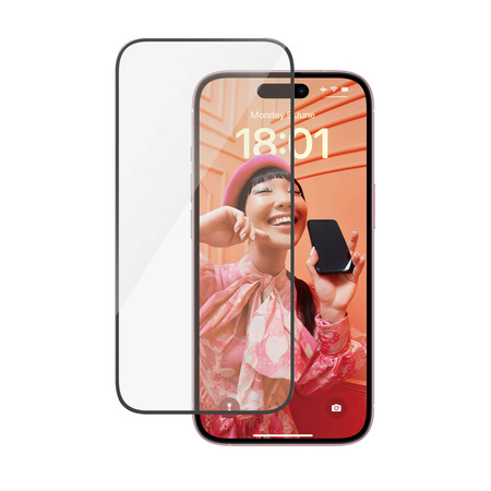PanzerGlass szkło hartowane Ultra-Wide Fit Antibacterial do iPhone 15 Plus 6,7"