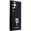 Oryginalne Etui KARL LAGERFELD hardcase Silicone Ikonik Metal Pin KLHCS24LSMHKNPK do Samsung Galaxy S24 Ultra czarny
