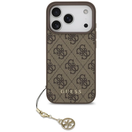 Guess 4G Charms Collection MagSafe case for iPhone 17 Pro - brown