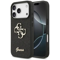 Etui Guess Fixed Glitter Big 4G na iPhone 17 Pro - czarne