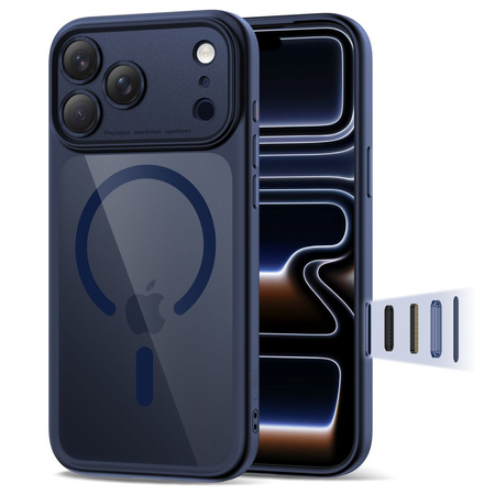 TECH-PROTECT MAGPEAK MAGSAFE CC IPHONE 17 PRO MAX DEEP BLUE/CLEAR