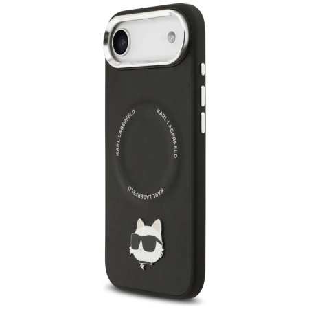 Karl Lagerfeld Choupette Pin MagSafe Case für iPhone Air Schwarz