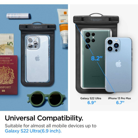 Spigen A601 UNIVERSAL WATERPROOF CASE 2-PACK BLACK