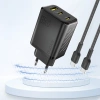 Ładowarka sieciowa Dudao A29 65W GaN 2 x USB-C + 1 x USB-A - czarna
