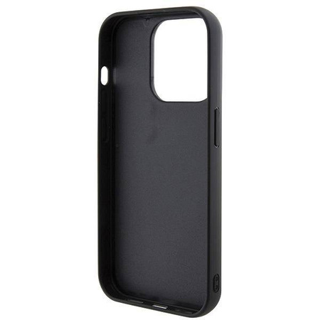 Guess Disco Metal Script Hülle für iPhone 15 Pro – Schwarz