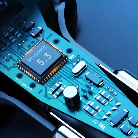 Transmiter Dudao R2PRO+ z portami ładowania PD25W Bluetooth 5.3 RGB - czarno-srebrny