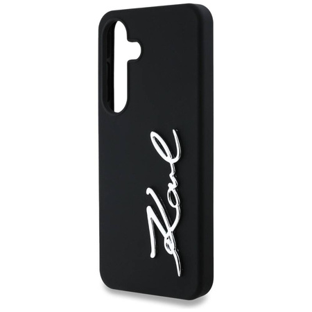 Karl Lagerfeld nakładka HC Silicone Sign Metal Logo do Samsung Galaxy S25 czarna