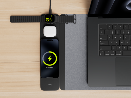 Allity Podkładka pod laptopa z ładowaniem bezprzewodowym 3w1 15W czarna ALP-100