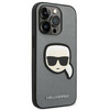 Karl Lagerfeld Saffiano Karl Head Patch Case – Etui iPhone 14 Pro (srebrny)