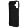 Original Handyhülle IPHONE 16 Guess Hardcase Grained Triangle MagSafe (GUHMP16SPGTSPSK) schwarz