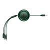 Baseus Bright Mirror 2 einziehbares Kabel 3in1 USB Typ A - Micro USB + Lightning + USB Typ C 3.5A 1.1m grün (CAMJ010006)