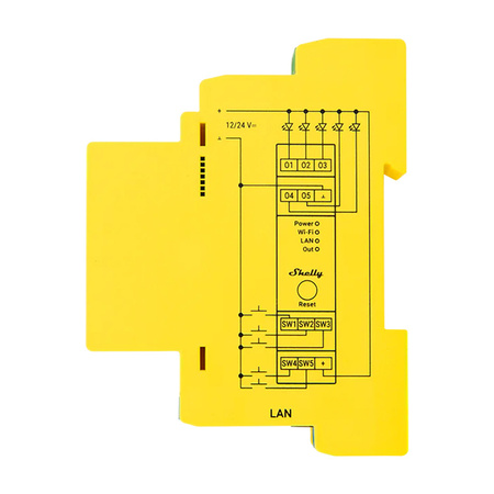 4-Channel DIN Rail Lighting Controller Shelly Pro RGBWW WiFi