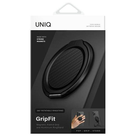 UNIQ Gripfit Premium 360 Magnetic Mount&Kickstand Uchwyt Magnetyczny czarny/carbon black