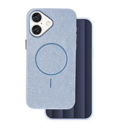 Nakładka Glitter Thin Mag do iPhone 16 6,1" niebieska