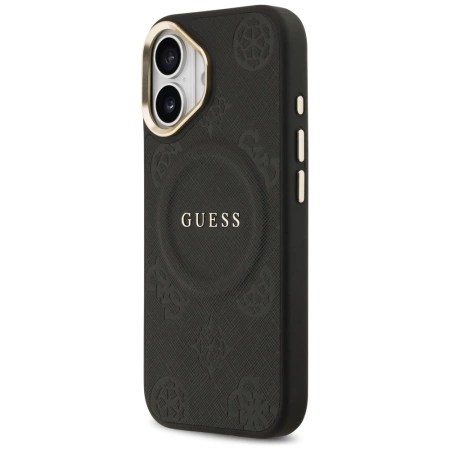 Guess Peony Hot Stamp MagSafe Case für iPhone 17 - Schwarz